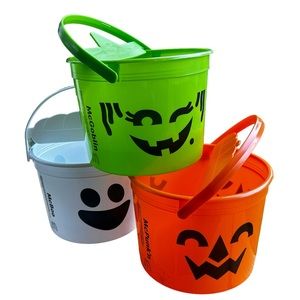 McDonalds Halloween Buckets Full Set McGoblin McPunk’n McBoo Happy Meal